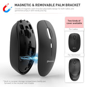 MKESPN 859 Mouse wireless a tre modalità 2.4G+BT5.0+BT3.0, 2.4G+BT5.0+BT3.0