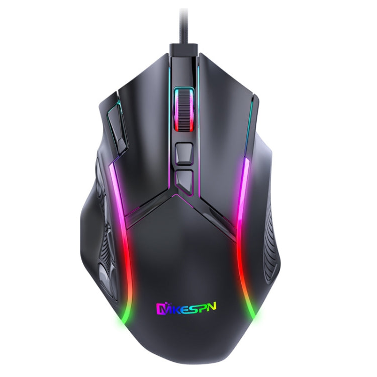 MKESPN X15 Mouse cablato RGB con definizione macro a 12 pulsanti a piena velocità 12800 DPI, x15