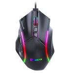 MKESPN X15 Mouse cablato RGB con definizione macro a 12 pulsanti a piena velocità 12800 DPI, x15