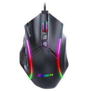 MKESPN X15 Mouse cablato RGB con definizione macro a 12 pulsanti a piena velocità 12800 DPI, x15