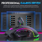 MKESPN X15 Mouse cablato RGB con definizione macro a 12 pulsanti a piena velocità 12800 DPI, x15