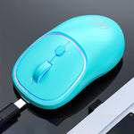 iMICE W-618 Mouse wireless silenzioso ricaricabile a 4 pulsanti 1600 DPI 2,4 GHz per computer PC portatile, W-618 2.4GHz