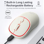 iMICE W-618 Mouse wireless silenzioso Bluetooth ricaricabile a 4 pulsanti 1600 DPI 2,4 GHz per computer PC portatile, W-618 2.4GHz & Bluetooth