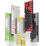 FOREV FV-301 Tastiera da gioco meccanica Blue Axis a 87 tasti, lunghezza cavo: 1,6 m, Black + Grey, Black + Red, White + Pink, White + Green, White + Blue, White + Yellow