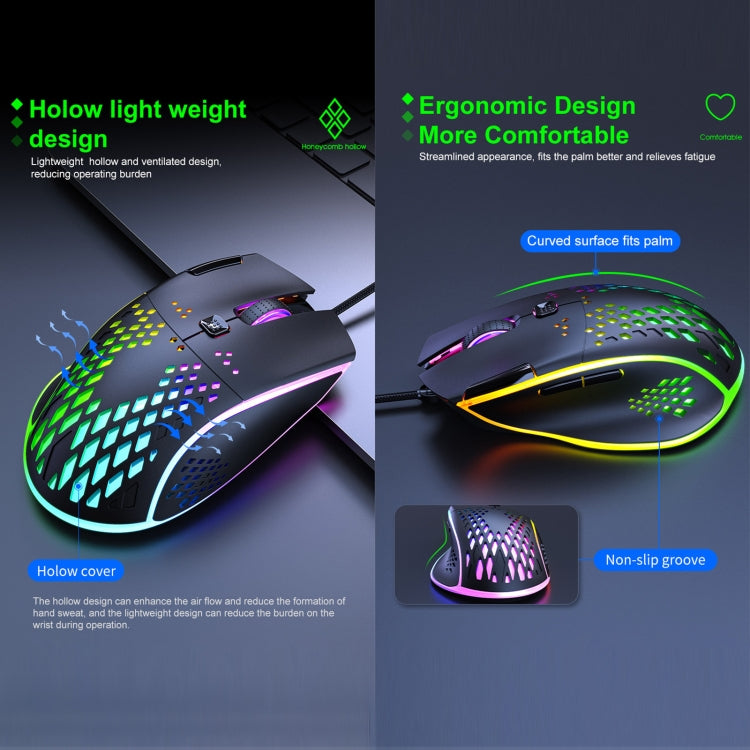 Mouse da gioco iMICE T97 RGB LED USB 7 pulsanti Mouse da gioco cablato 7200 DPI