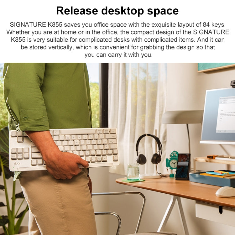 Tastiera meccanica silenziosa Logitech K855 Wireless Bluetooth Dual Mode