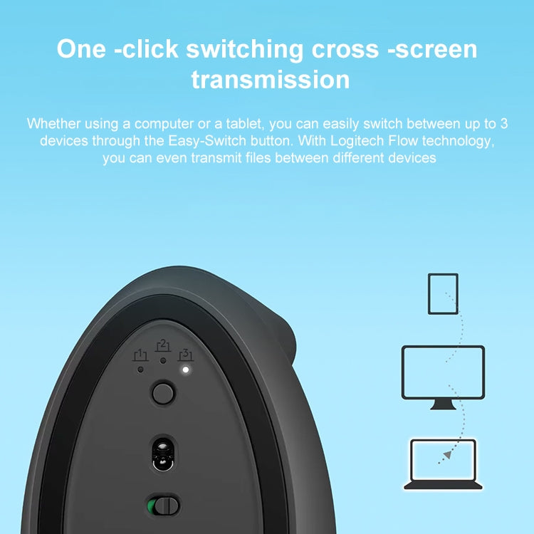 Mouse ergonomico wireless Bluetooth dual mode Logitech Lift Vertical 1000 DPI 2,4 GHz