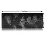 Tappetino per tastiera, tappetino per mouse da gioco, con superficie in tessuto liscio, in gomma morbida, antiscivolo, di grandi dimensioni, dimensioni: 80 x 30 cm, Size: 80 x 30cm