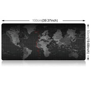 Tappetino per tastiera, tappetino per mouse da gioco, con superficie in tessuto liscio, in gomma morbida, antiscivolo, di grandi dimensioni, dimensioni: 100 x 50 cm, Size: 100 x 50cm