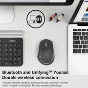 Mouse multimodale wireless Bluetooth Logitech M720 1000 DPI 2,4 GHz