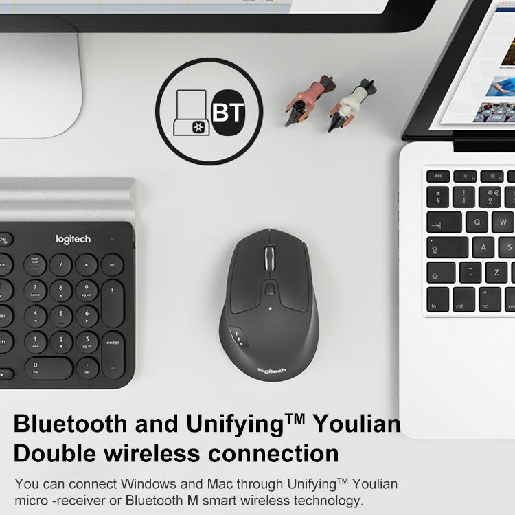 Mouse multimodale wireless Bluetooth Logitech M720 1000 DPI 2,4 GHz