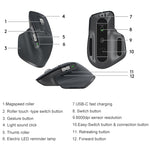 Mouse ergonomico wireless Bluetooth dual mode Logitech MX Master 3s 8000 DPI 2,4 GHz