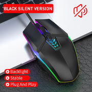 Mouse da gioco da ufficio cablato USB leggero colorato S700