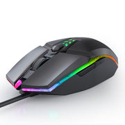 Mouse da gioco da ufficio cablato USB leggero colorato S700