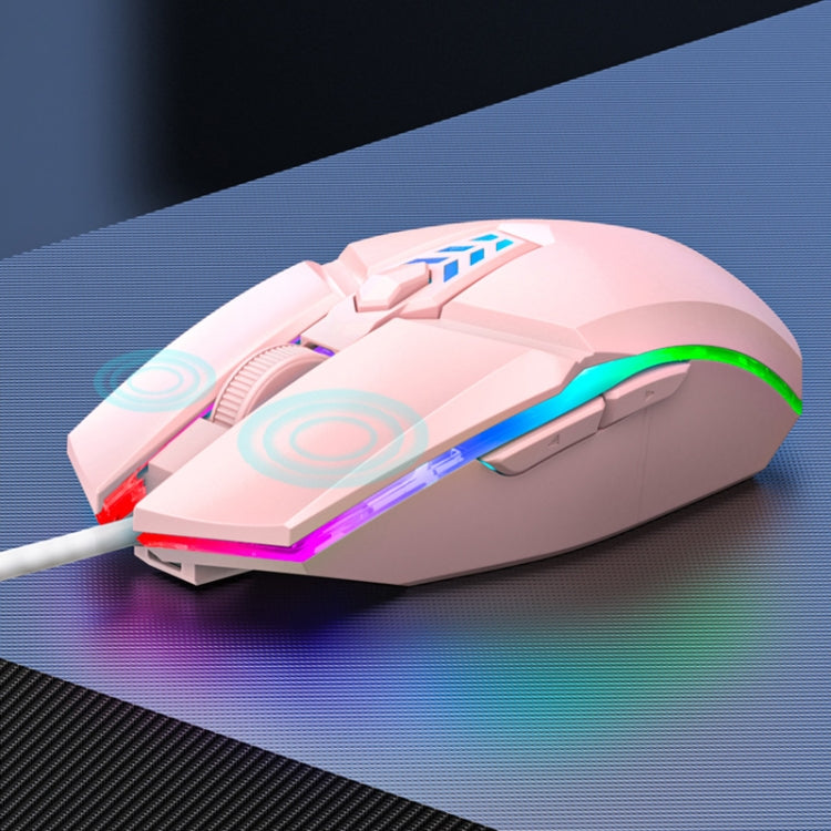Mouse da gioco da ufficio cablato USB leggero colorato S700