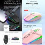 Mouse da gioco da ufficio cablato USB leggero colorato S700