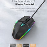 Mouse da gioco da ufficio cablato USB leggero colorato S700