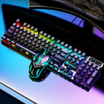 Set tastiera e mouse retroilluminati D500 RGB USB