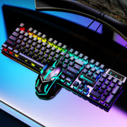 Set tastiera e mouse retroilluminati D500 RGB USB