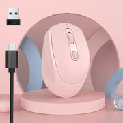 Mouse wireless HXSJ M107 4 pulsanti 1600 DPI 2,4 GHz, versione batteria, Dual Mode Rechargeable