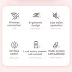 HXSJ M107 4 pulsanti 1600 DPI Dual Mode 2.4GHz + Bluetooth 5.1 Mouse wireless ricaricabile, Battery Version