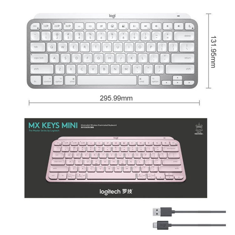 Logitech MX Keys Mini Wireless Bluetooth Tastiera retroilluminata intelligente ultrasottile