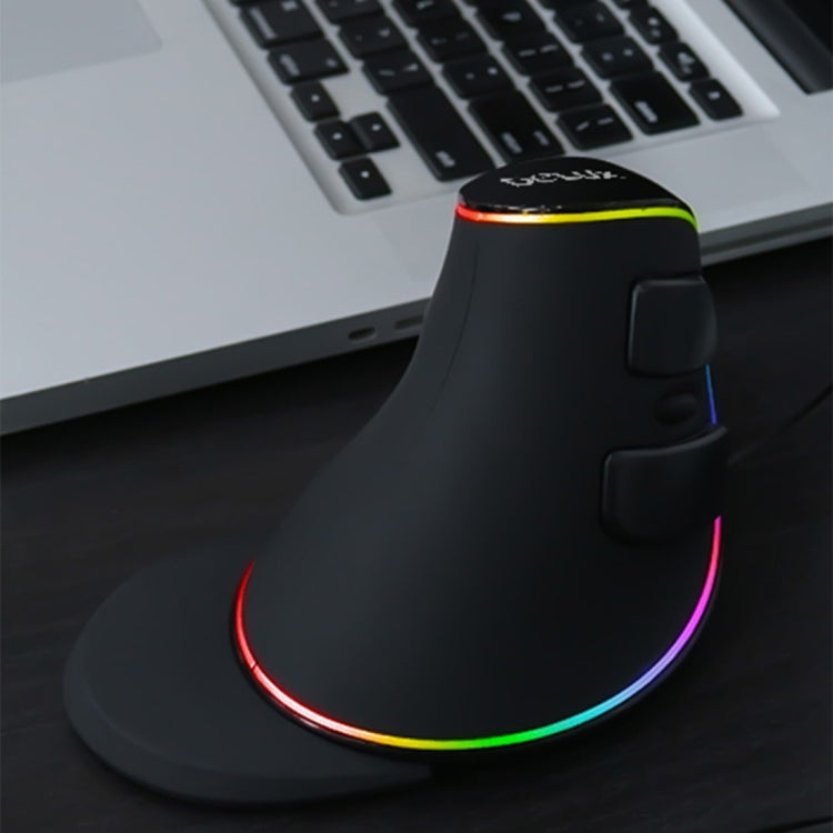 DELUX M618 Plus Mouse ottico cablato RGB Mouse verticale ergonomico 4000 DPI, 4000DPI Wired