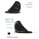 DELUX M618 Plus Mouse ottico cablato RGB Mouse verticale ergonomico 4000 DPI, 4000DPI Wired