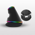 DELUX M618 Plus Mouse ottico cablato RGB Mouse verticale ergonomico 4000 DPI, 4000DPI Wired