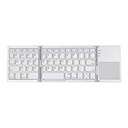 B033 Tastiera wireless Bluetooth ricaricabile a 3 pieghe, 64 tasti, con touchpad, 3-Folding 64 Keys with Touchpad White, 3-Folding 64 Keys with Touchpad Black