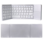 B033 Tastiera wireless Bluetooth ricaricabile a 3 pieghe, 64 tasti, con touchpad, 3-Folding 64 Keys with Touchpad White, 3-Folding 64 Keys with Touchpad Black