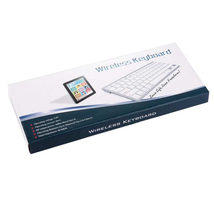 Tastiera ultrasottile Bluetooth wireless BK-3001 a 78 tasti per Windows / iPad / iPhone