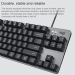 Logitech K835 Mini Tastiera meccanica cablata, albero verde, Green Shaft