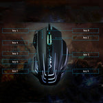 Mouse da gioco ottico con cavo USB competitivo a luce colorata serie Aula Ghost Shark II, risoluzione massima di 4000 DPI, Ghost Shark II(W), Ghost Shark II(B)