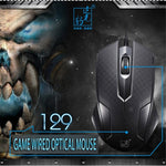 Chasing Leopard 129 Mouse da gioco ottico cablato universale USB con contrappeso, lunghezza: 1,3 m, 129