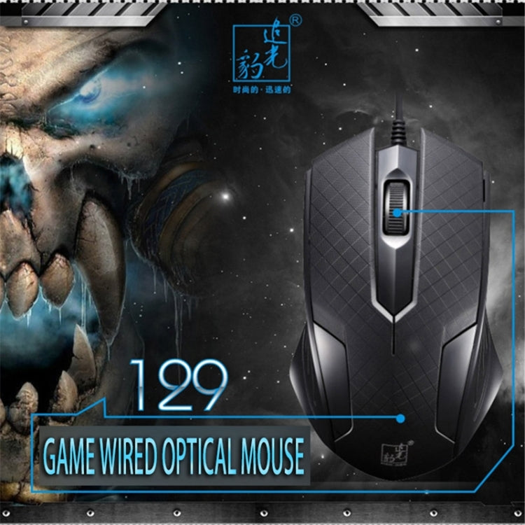 Chasing Leopard 129 Mouse da gioco ottico cablato universale USB con contrappeso, lunghezza: 1,3 m, 129