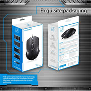 Chasing Leopard 129 Mouse da gioco ottico cablato universale USB con contrappeso, lunghezza: 1,3 m, 129