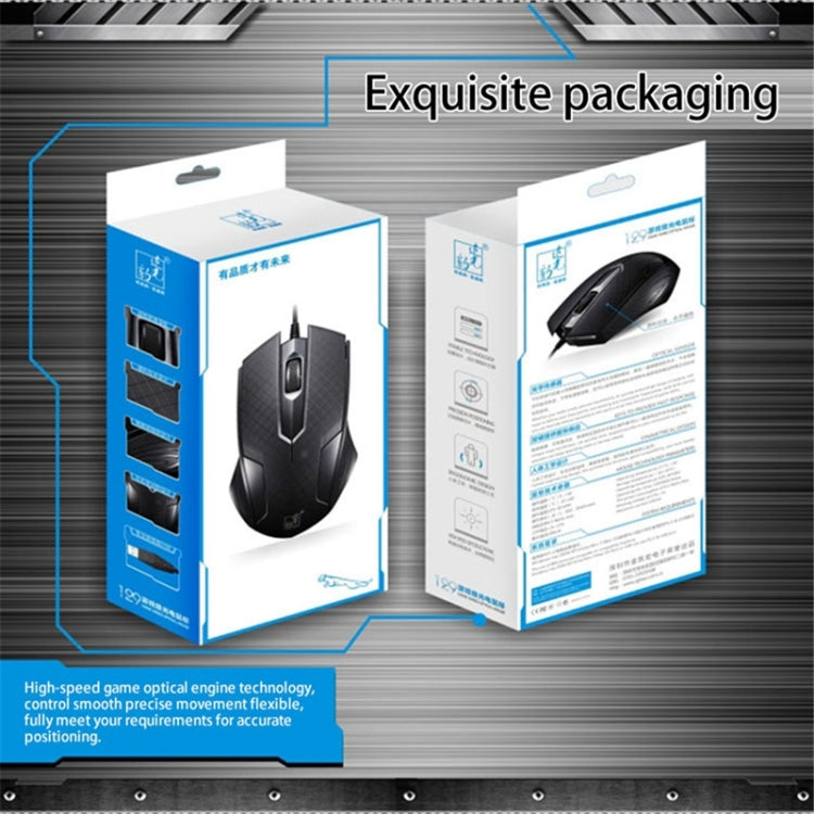 Chasing Leopard 129 Mouse da gioco ottico cablato universale USB con contrappeso, lunghezza: 1,3 m, 129
