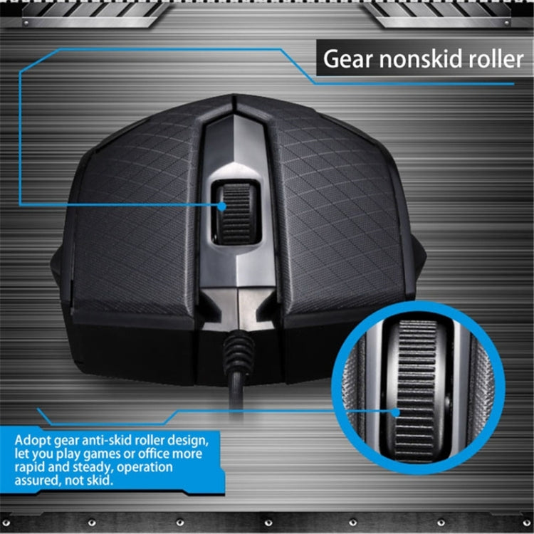 Chasing Leopard 129 Mouse da gioco ottico cablato universale USB con contrappeso, lunghezza: 1,3 m, 129