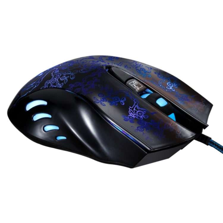 Mouse da gioco ottico e-sport cablato con retroilluminazione a LED regolabile a quattro velocità USB ZGB 169 USB 2400 DPI con contrappeso, lunghezza: 1,45 m, 169 Black, 169 White