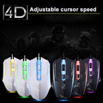 Chasing Leopard 199 Mouse da gioco ottico cablato con retroilluminazione a LED regolabile USB 1600 DPI a tre velocità, lunghezza: 1,3 m, 199 Black, 199
