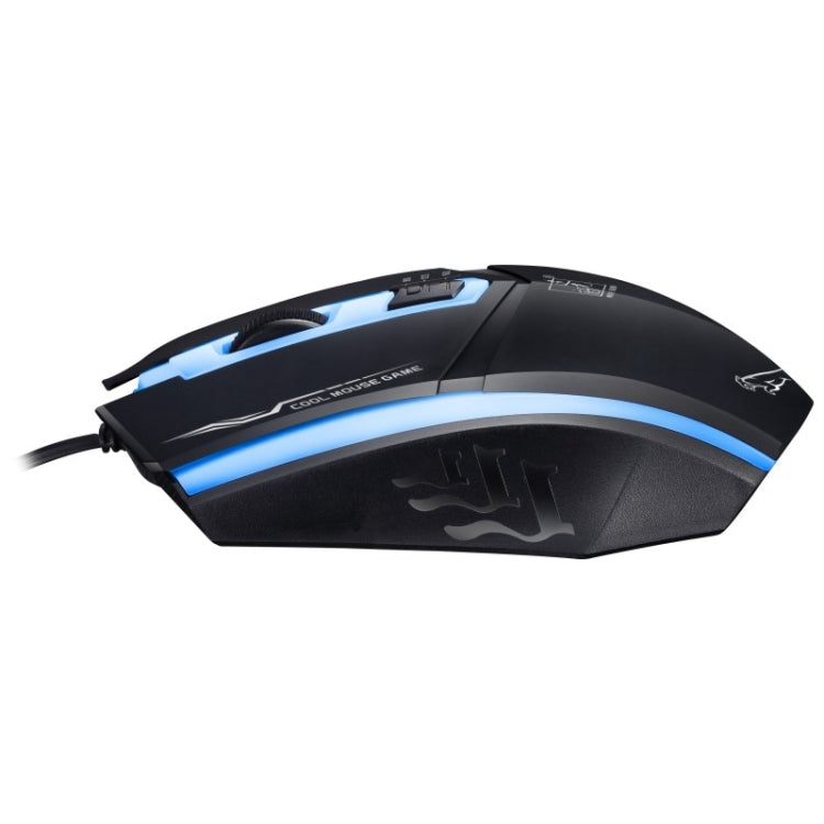 Chasing Leopard 199 Mouse da gioco ottico cablato con retroilluminazione a LED regolabile USB 1600 DPI a tre velocità, lunghezza: 1,3 m, 199 Black, 199