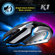 Chasing Leopard K1 USB 1600 DPI Mouse da gioco ottico cablato con retroilluminazione a LED regolabile a tre velocità, lunghezza: 1,3 m