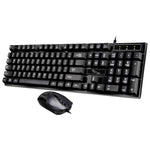 Chasing Leopard Q17 104 tasti Tastiera da ufficio con sospensione cablata USB + set mouse simmetrico cablato, Lunghezza cavo tastiera: 1,4 m, Lunghezza cavo mouse: 1,3 m, Q17 Black, Q17 White