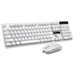 Chasing Leopard Q17 104 tasti Tastiera da ufficio con sospensione cablata USB + set mouse simmetrico cablato, Lunghezza cavo tastiera: 1,4 m, Lunghezza cavo mouse: 1,3 m, Q17 Black, Q17 White