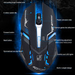 Chasing Leopard V17 USB 2400 DPI Mouse da gioco ottico cablato con motivo di linea regolabile a quattro velocità con luce respiratoria a LED, Lunghezza: 1,45 m, V17, V17 Jet Black