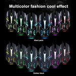 Chasing Leopard V17 USB 2400 DPI Mouse da gioco ottico cablato con motivo di linea regolabile a quattro velocità con luce respiratoria a LED, Lunghezza: 1,45 m, V17, V17 Jet Black