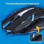 Chasing Leopard V17 USB 2400 DPI Mouse da gioco ottico cablato con motivo di linea regolabile a quattro velocità con luce respiratoria a LED, Lunghezza: 1,45 m, V17, V17 Jet Black