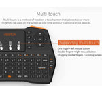 VIBOTON i8 Plus Mini tastiera wireless QWERT da 2,4 GHz aggiornata con touchpad per TV Box, Mi Box, computer, tablet, laptop e proiettore (nero), Wireless Keyboard