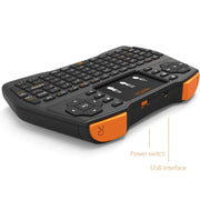 VIBOTON i8 Plus Mini tastiera wireless QWERT da 2,4 GHz aggiornata con touchpad per TV Box, Mi Box, computer, tablet, laptop e proiettore (nero), Wireless Keyboard